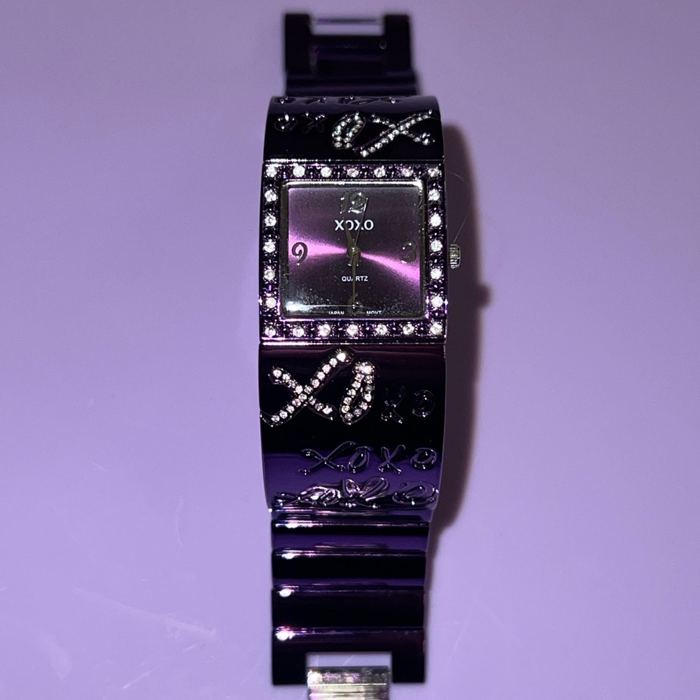 Y2K metallic Purple XO Women's Watch - Picture 2 of 5